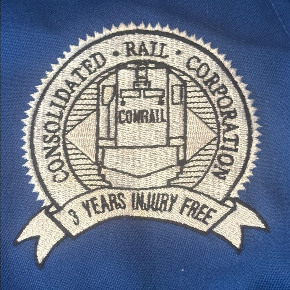 ConRail Railroad Blue Parka Jacket with Embroidered Patch